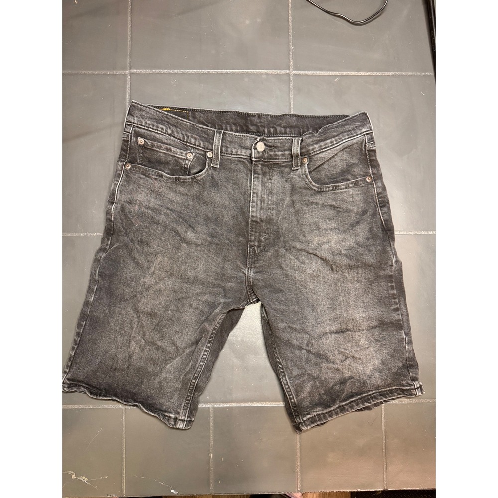 Levis 511 Slim Fit Denim Shorts Mens 36 Washed Black Charcoal Grey 39387-0071